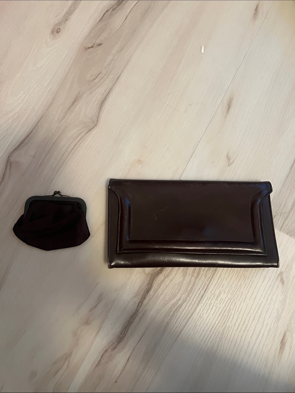 Lennox Vintage Classic Dark Brown Leather Clutch Wallet